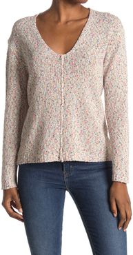 Heartloom Relaxed Fit Marbled Knit V-Neck Sweater at Nordstrom Rack