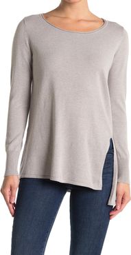 Max Studio Asymmetrical Split Hem Knit Sweater at Nordstrom Rack