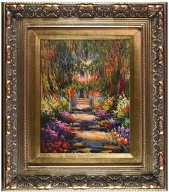 Overstock Art Garden Path at Giverny with Baroque Antique Gold Frame, 13.5" x 15.5" at Nordstrom Rack