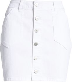 Button Front Miniskirt