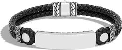 JOHN HARDY Men's Sterling Silver Classic Chain & Leather ID Bracelet at Nordstrom Rack