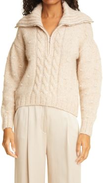Electra Alpaca Blend Quarter Zip Sweater