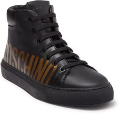 MOSCHINO Logo Print High Top Sneaker at Nordstrom Rack