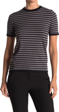 T Tahari Short Sleeve Crew Neck Striped Sweater at Nordstrom Rack