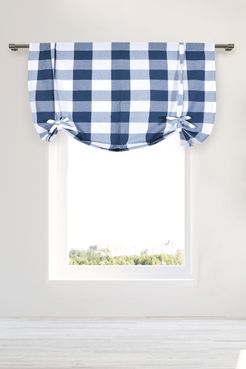 Duck River Textile Kingston Buffalo Check Tie Up Curtain - Navy at Nordstrom Rack