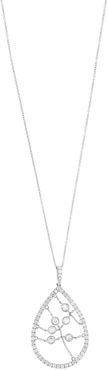 Bony Levy Solstice 18K White Gold Pave Diamond Open Teardrop Pendant Necklace at Nordstrom Rack