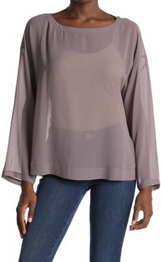 Eileen Fisher Silk Boatneck Boxy Top at Nordstrom Rack