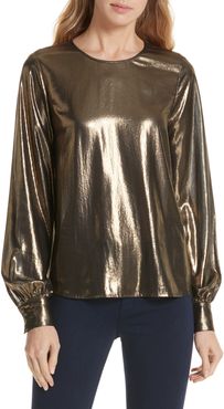 L'AGENCE Catia Metallic Top at Nordstrom Rack