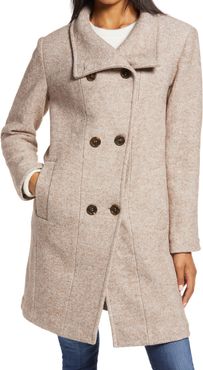 Double Breasted Wool Blend Coat