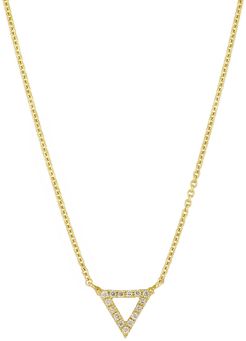 Bony Levy 18K Yellow Gold Diamond Triangle Pendant Necklace - 0.05 ctw at Nordstrom Rack