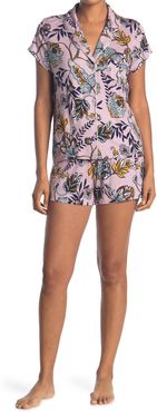 shimera Tranquility Short Sleeve Shirt & Shorts 2-Piece Pajama Set at Nordstrom Rack