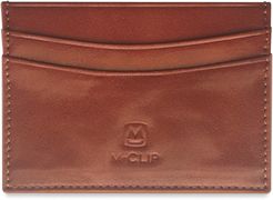 M-Clip Rfid Leather Card Case - Brown