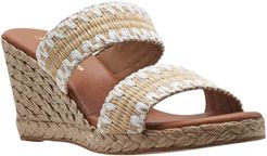 Nolita Raffia Wedge Slide Sandal