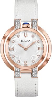 Bulova Women's Rubaiyat Diamond Quartz Analog Watch, 35mm - 0.16 ctw at Nordstrom Rack