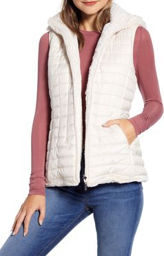 Reversible Hooded Faux Fur Vest