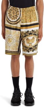 Barocco Mosaic Silk Shorts