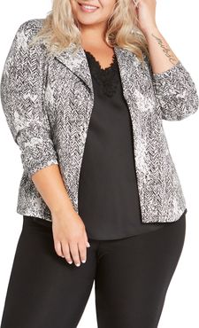Plus Size Women's Nic+Zoe Marbleous Knit Jacket