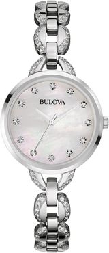 Bulova Women's Swarovski Crystal Accented Link Bracelet Watch, 28mm at Nordstrom Rack