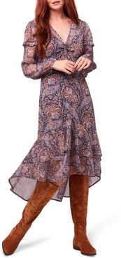Jayne Sheer Paisley Long Sleeve High/low Dress