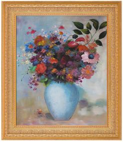 Overstock Art Flowers in a Turquoise Vase, 1912 with Sovereign Frame at Nordstrom Rack
