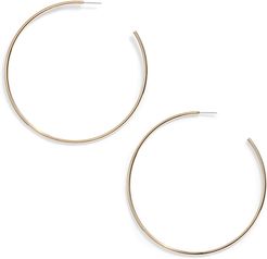 Thin Gold Hoop Earrings