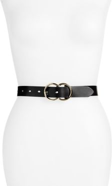 Halogen Double Ring Leather Belt