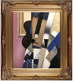 Overstock Art Guitar and Pipe - Framed Oil Reproduction of an Original Painting by Juan Gris at Nordstrom Rack