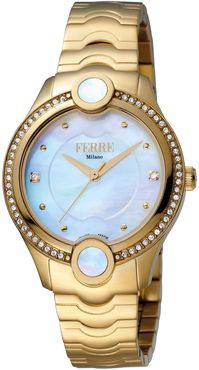 Ferre Milano Women's Crystal Embellished Bracelet Watch, 34mm at Nordstrom Rack