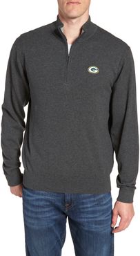 Big & Tall Cutter & Buck Green Bay Packers - Lakemont Regular Fit Quarter Zip Sweater