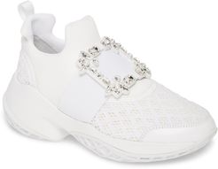 Viv Crystal Buckle Slip-On Sneaker