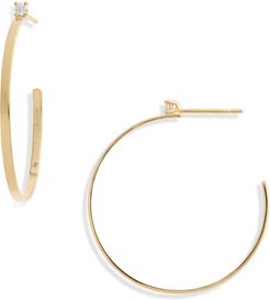 Sunrise Diamond Hoop Earrings