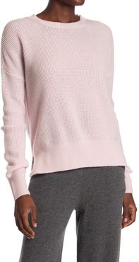 AMICALE Cashmere Thermal Stitch Crew Neck Sweater at Nordstrom Rack