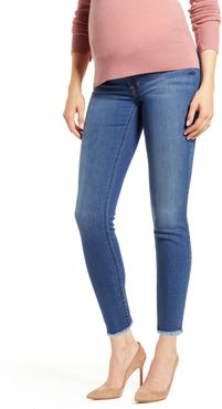 7 For All Mankind B(Air) Raw Hem Ankle Skinny Maternity Jeans