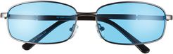 Rectangle Wire Sunglasses - Blue