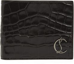 Coolcard Croc Embossed Leather Wallet - Black