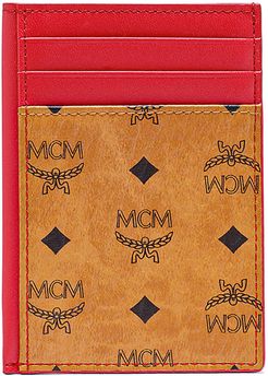 Mini Visetos Original & Leather Card Case - Brown