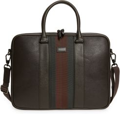 Cherade Faux Leather Messenger Bag - Brown