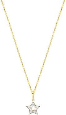 Bony Levy BL Icons 18K Yellow Gold Pave Diamond Open Star Shape Pendant Necklace - 0.05 ctw at Nordstrom Rack