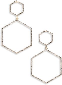 Crystal Hexagon Earrings