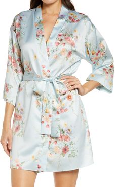 Jolene Floral Print Charmeuse Wrap