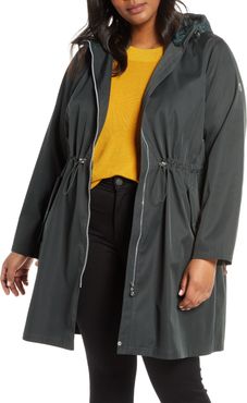 Plus Size Women's Bernardo Quilted Hood Water Resistant Parka