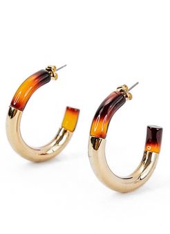 Mini Tortoiseshell Hoop Earrings