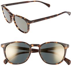 Finley 51mm Retro Polarized Sunglasses - Brown