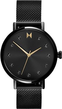 Dot Caviar Mesh Strap Watch, 36mm