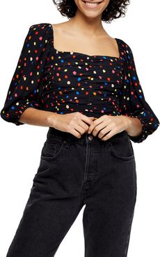 Multispot Ruched Top