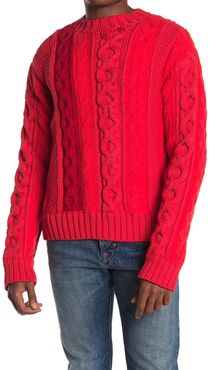 Helmut Lang Striped Cable Knit Sweater at Nordstrom Rack