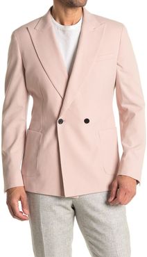 REISS Gavi Soft Pink Moleskin Double Breasted Peak Lapel Suit Separates Blazer at Nordstrom Rack