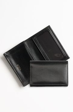 Old Leather Gusset Wallet - Black