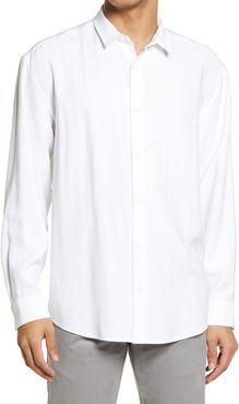 Solid Button-Up Shirt