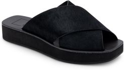 Capri Genuine Calf Hair Platform Slide Sandal